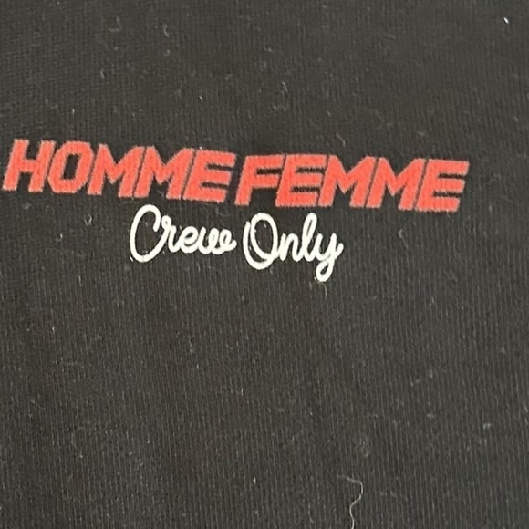Homme+Femme 500 CREW ZIP HOODIE BLACK Size LARGE - Picture 8 of 17